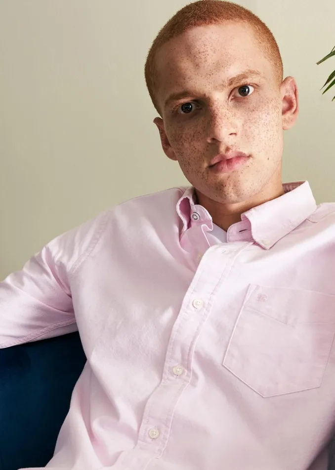 Ben Sherman Oxford Shirts Men Brighton Oxford Shirt Pink Oxford Shirt Commuter Button Down Pink Front