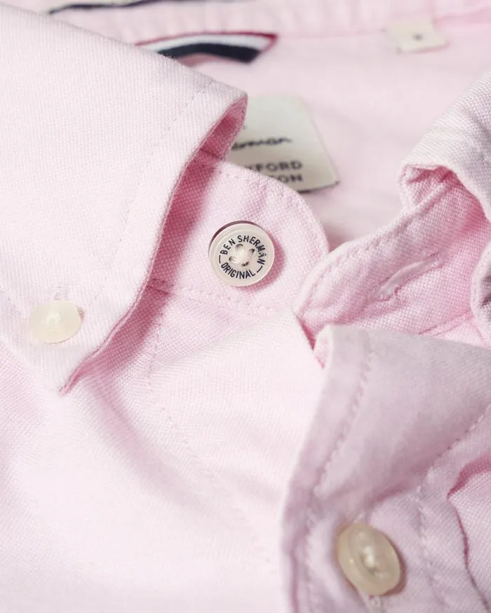 Ben Sherman Oxford Shirts Men Brighton Oxford Shirt Pink Oxford Shirt Commuter Button Down Pink Front