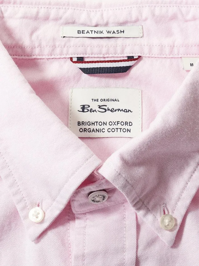 Ben Sherman Oxford Shirts Men Brighton Oxford Shirt Pink Oxford Shirt Commuter Button Down Pink Front