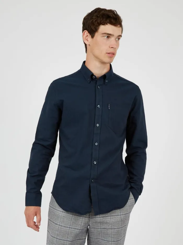 Ben Sherman Oxford Shirts Men Signature Organic Oxford Shirt 8211 Dark Navy