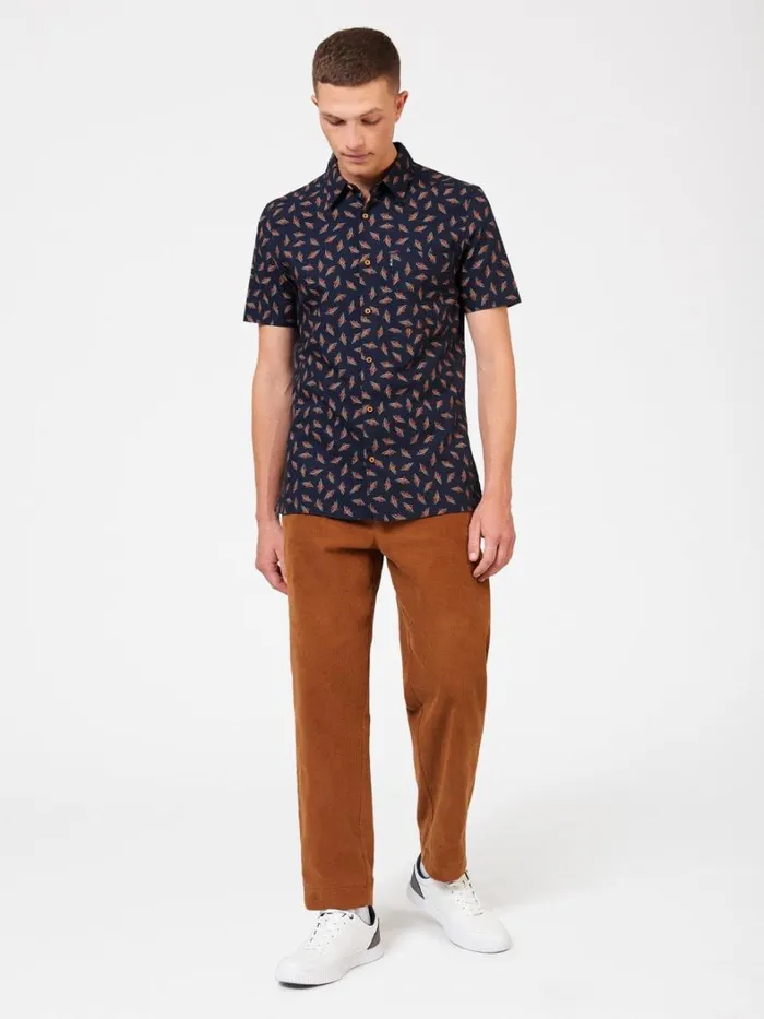 Ben Sherman Short Sleeve Shirts Men Art Deco Geo Print Shirt 8211 Dark Navy Ben Sherman Short Sleeve Shirts Men Art Deco Geo Print Shirt 8211 Dark Navy