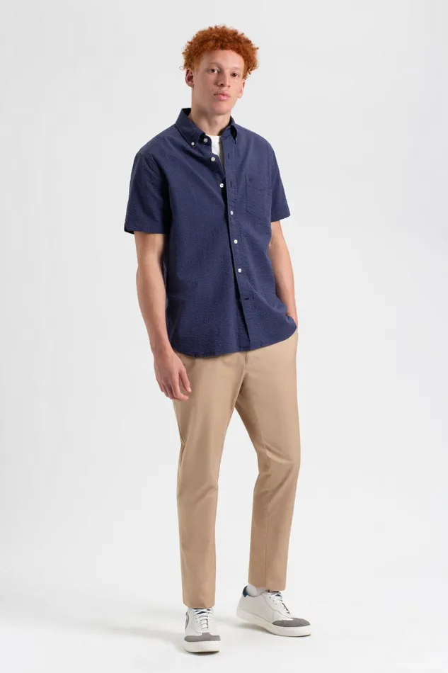 Ben Sherman Short Sleeve Shirts Men Seersucker Short Sleeve Bengal Stripe Shirt 8211 Navy Ben Sherman Short Sleeve Shirts Men Seersucker Short Sleeve Bengal Stripe Shirt 8211 Navy