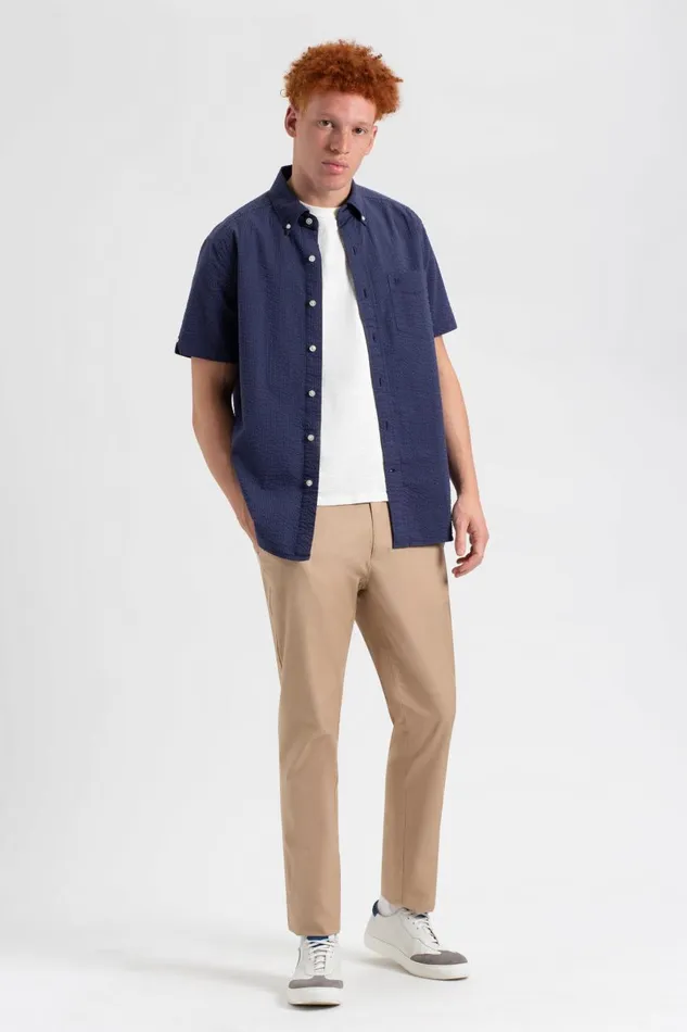 Ben Sherman Short Sleeve Shirts Men Seersucker Short Sleeve Bengal Stripe Shirt 8211 Navy Ben Sherman Short Sleeve Shirts Men Seersucker Short Sleeve Bengal Stripe Shirt 8211 Navy