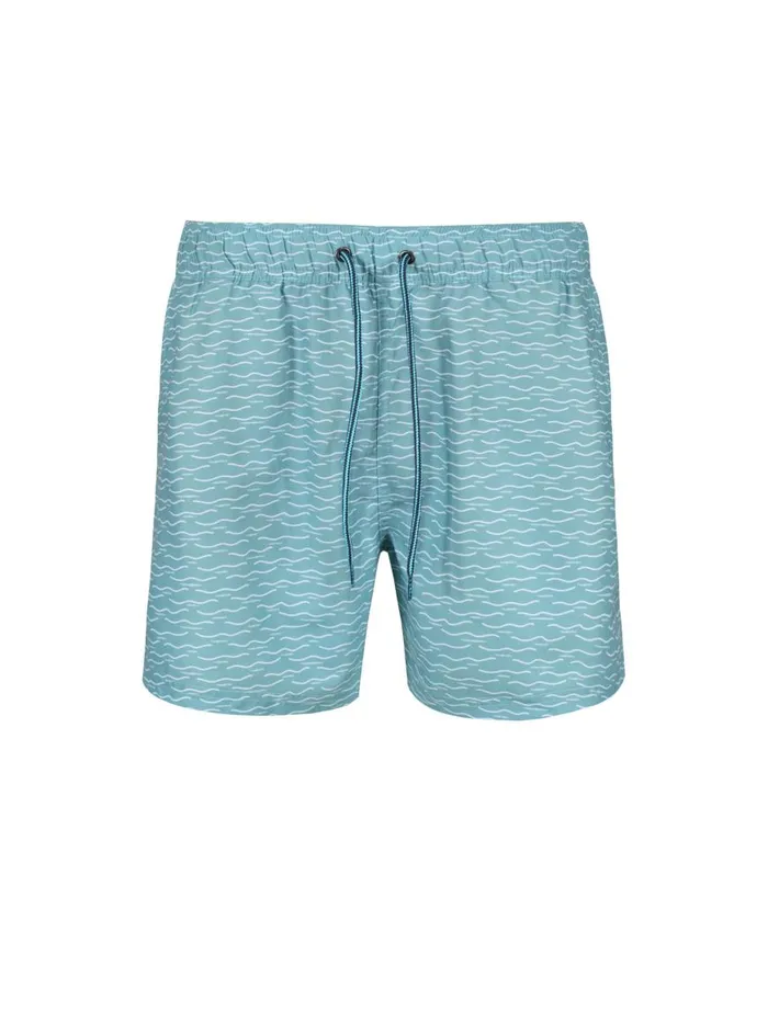 Ben Sherman Shorts Men Navagio Printed Swim Short 8211 Turquoise