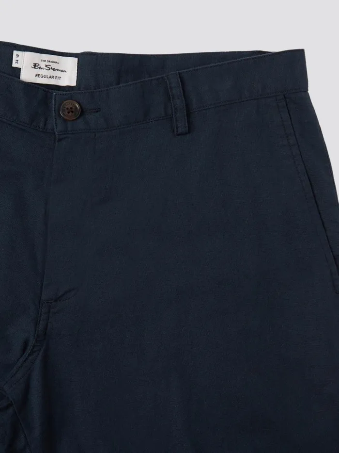 Ben Sherman Shorts Men Signature Linen Shorts 8211 Midnight