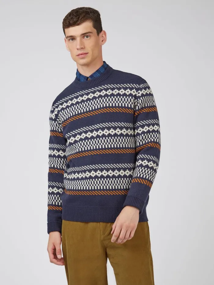 Ben Sherman Sweaters and Knits Men B By Fair Isle Chunky Knit Sweater