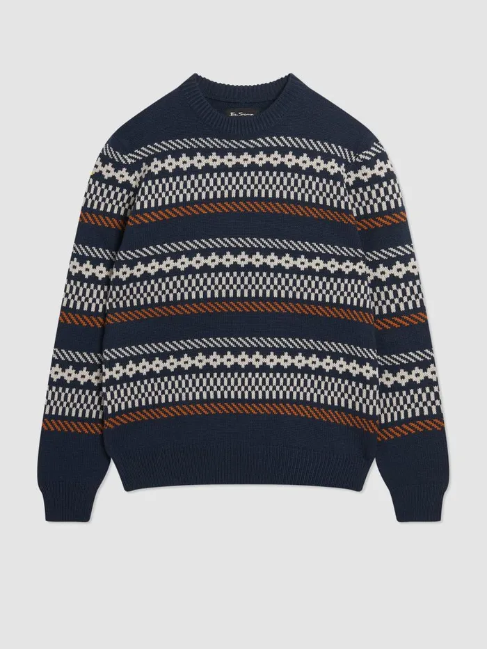 Ben Sherman Sweaters and Knits Men B By Fair Isle Chunky Knit Sweater