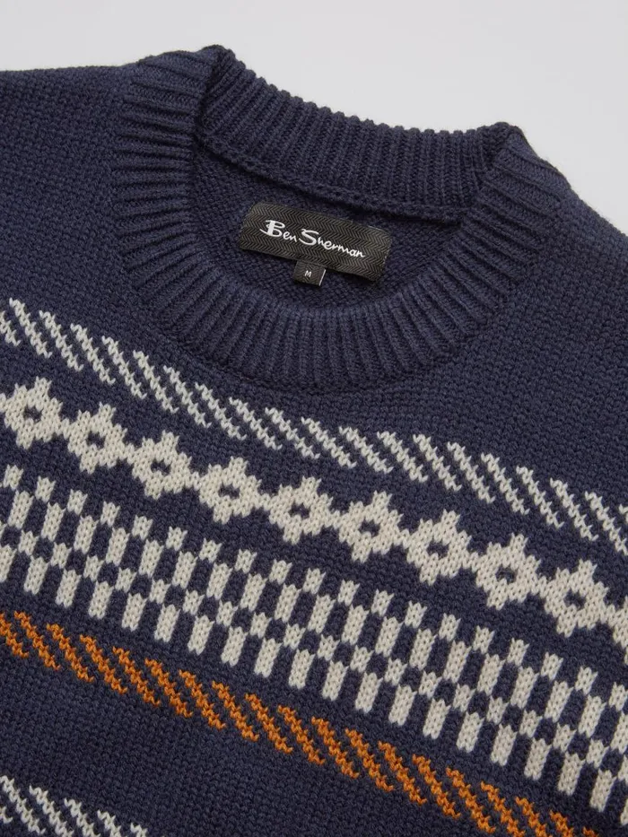 Ben Sherman Sweaters and Knits Men B By Fair Isle Chunky Knit Sweater