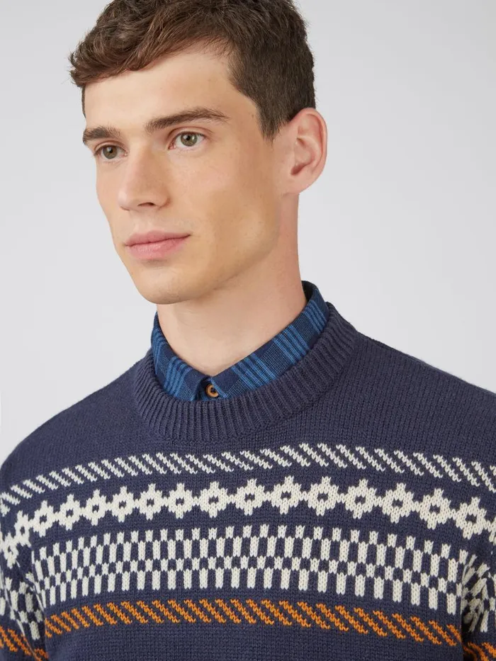 Ben Sherman Sweaters and Knits Men B By Fair Isle Chunky Knit Sweater