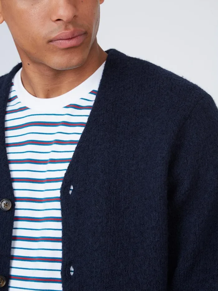 Ben Sherman Sweaters and Knits Men B By Textured Knit Cardigan 8211 Navy