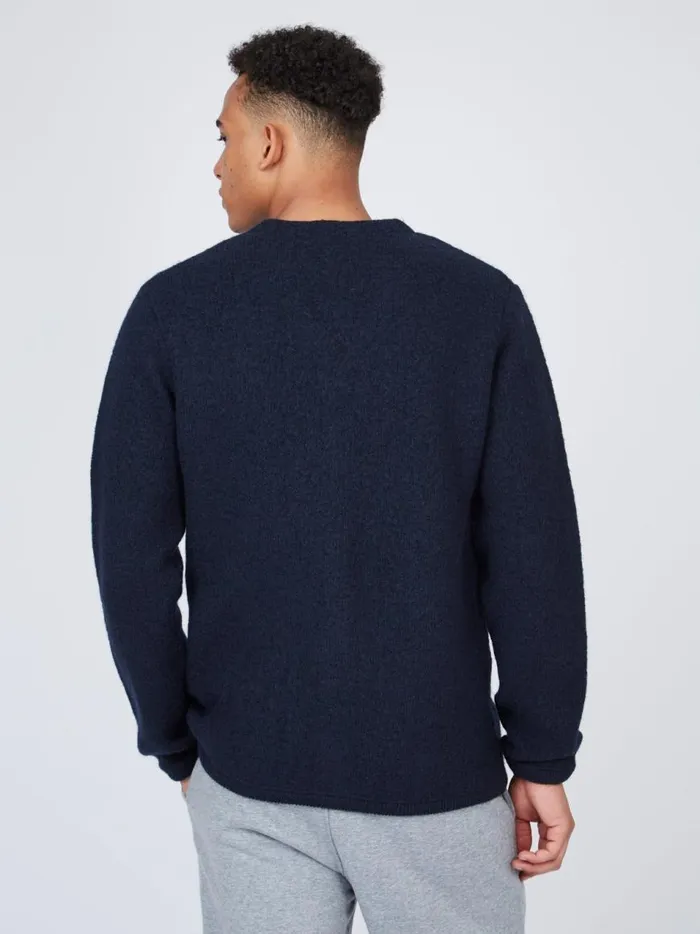 Ben Sherman Sweaters and Knits Men B By Textured Knit Cardigan 8211 Navy