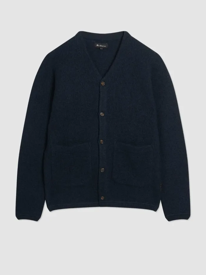 Ben Sherman Sweaters and Knits Men B By Textured Knit Cardigan 8211 Navy