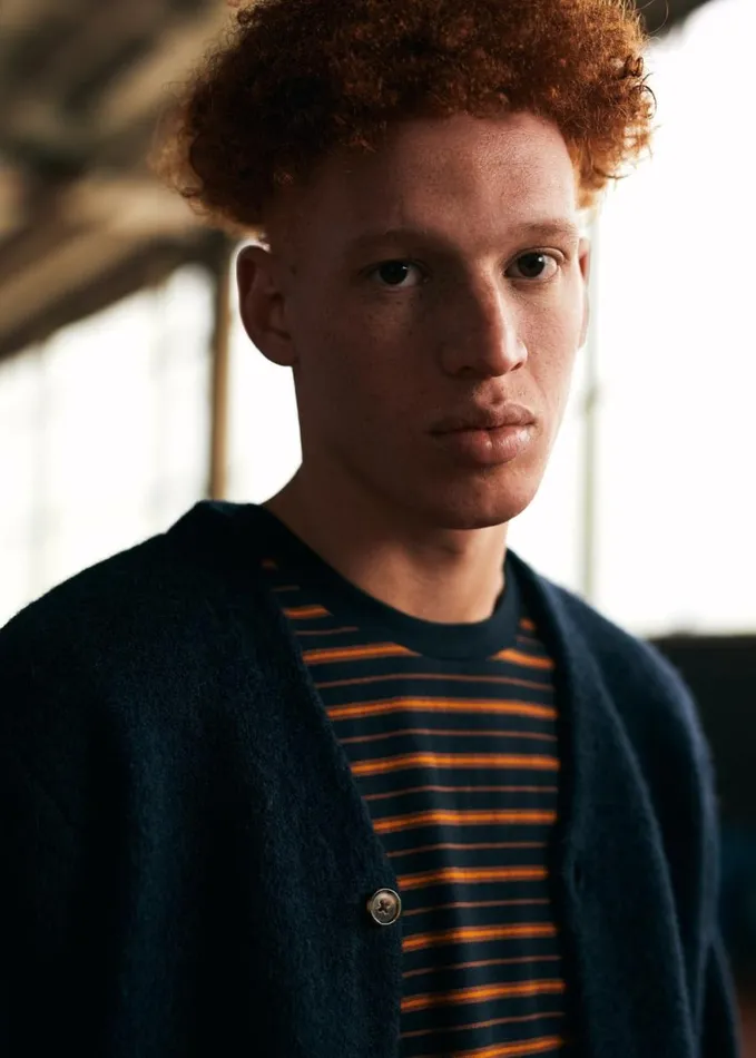 Ben Sherman Sweaters and Knits Men B By Textured Knit Cardigan 8211 Navy
