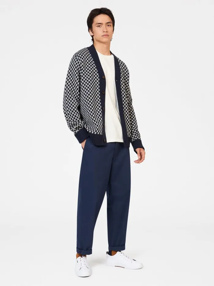 Ben Sherman Sweaters and Knits Men Rolling Stone Checkerboard Cardigan Ben Sherman Sweaters and Knits Men Rolling Stone Checkerboard Cardigan