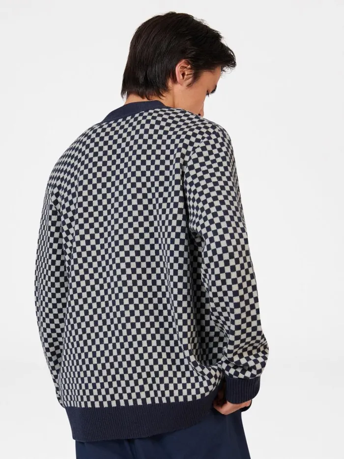 Ben Sherman Sweaters and Knits Men Rolling Stone Checkerboard Cardigan Ben Sherman Sweaters and Knits Men Rolling Stone Checkerboard Cardigan