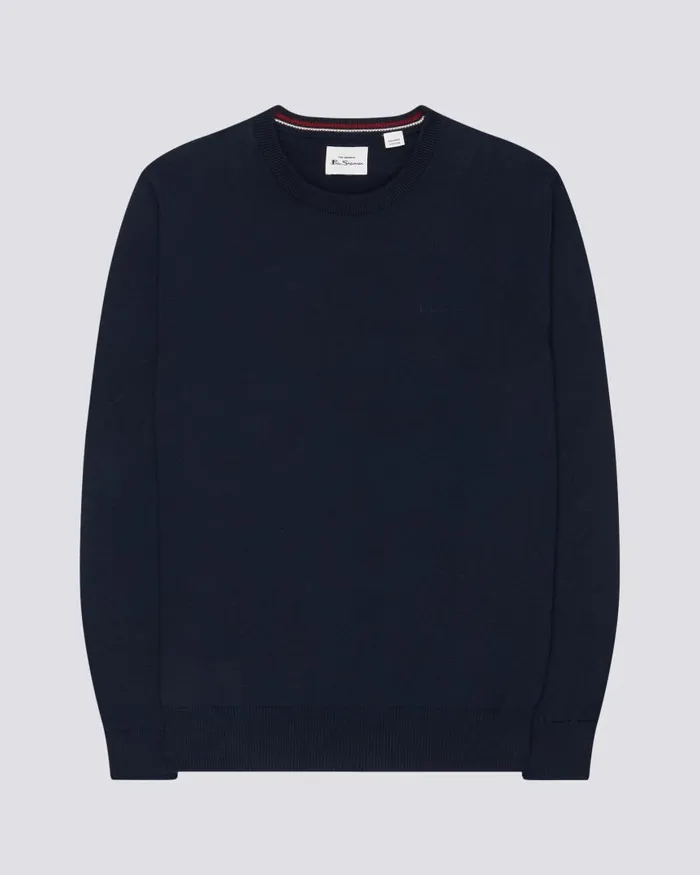 Ben Sherman Sweaters and Knits Men Signature Knit Crewneck Sweater 8211 Dark Navy