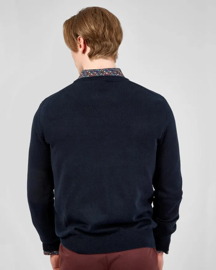 Ben Sherman Sweaters and Knits Men Signature Knit Crewneck Sweater 8211 Dark Navy