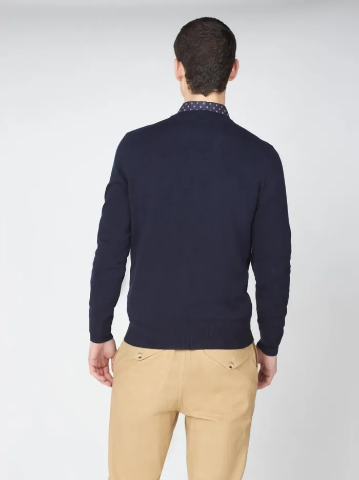 Ben Sherman Sweaters and Knits Men Signature Knit Crewneck Sweater 8211 Dark Navy