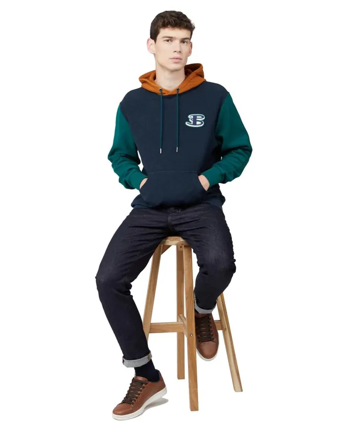 Ben Sherman Sweatshirts and Hoodies Men B By Reverse Loopback Hoodie 8211 Midnight