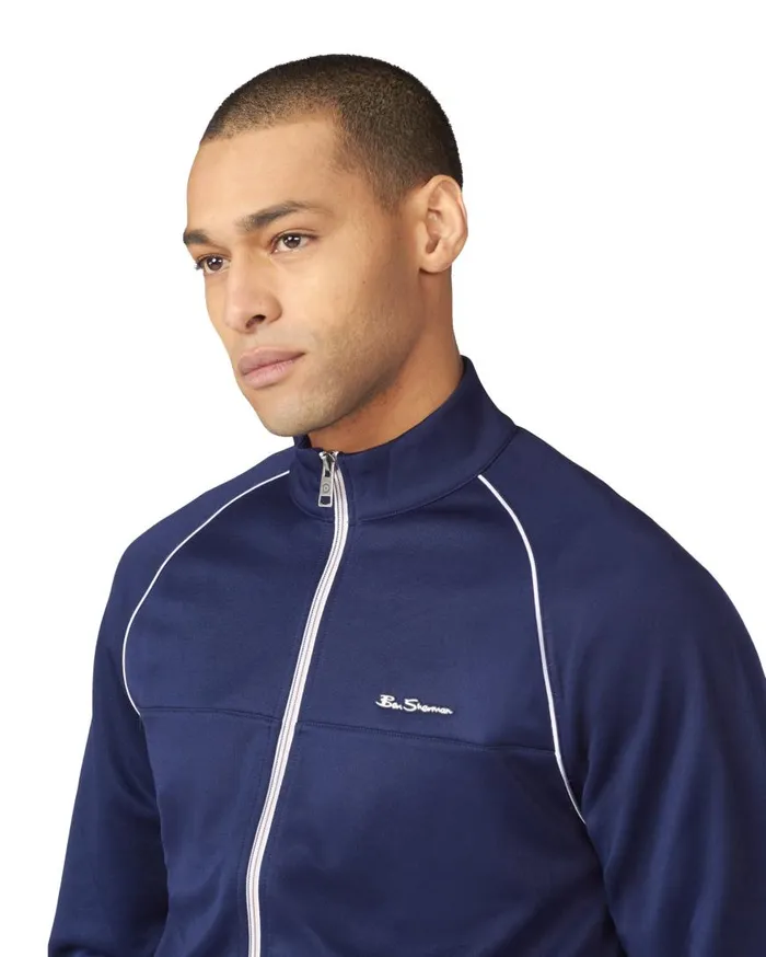 Ben Sherman Sweatshirts and Hoodies Men Tricot ZipThrough Track Jacket 8211 Marine