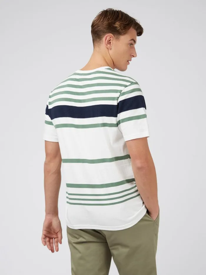 Ben Sherman TShirts and Graphic Tees Men Signature Jersey Stripe Tee 8211 White Ben Sherman TShirts and Graphic Tees Men Signature Jersey Stripe Tee 8211 White