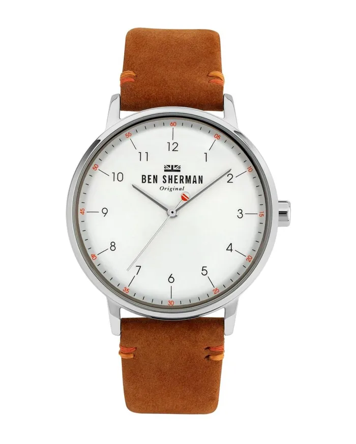 Ben Sherman Watches Men Portobello City Watch 8211 TanWhiteSilver