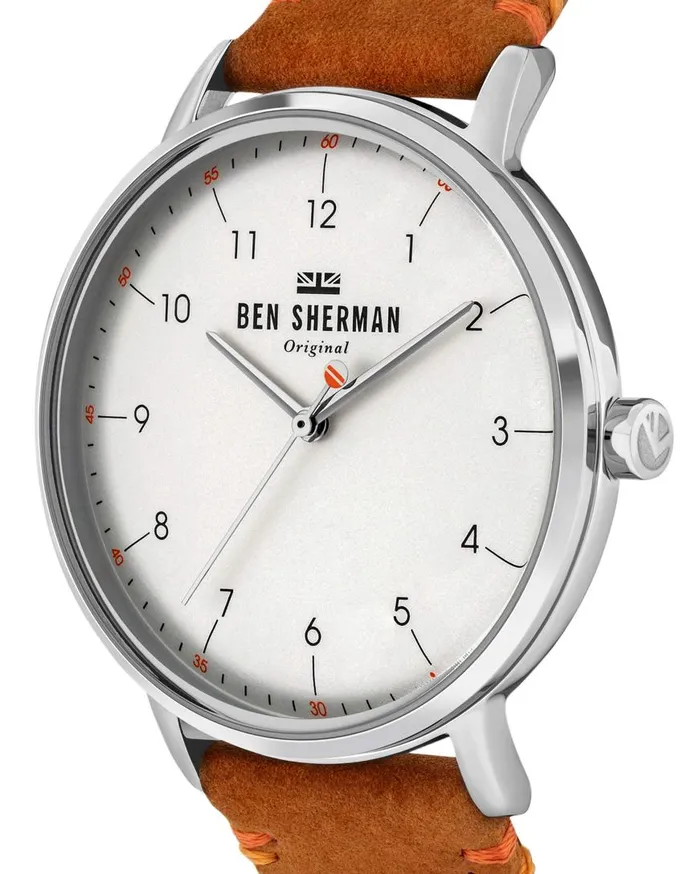 Ben Sherman Watches Men Portobello City Watch 8211 TanWhiteSilver