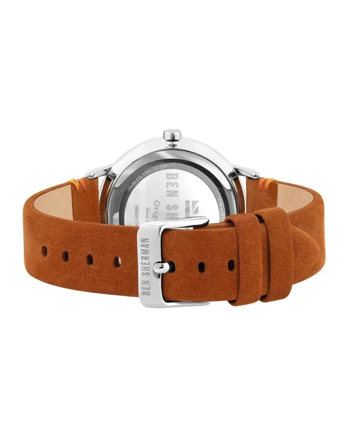 Ben Sherman Watches Men Portobello City Watch 8211 TanWhiteSilver