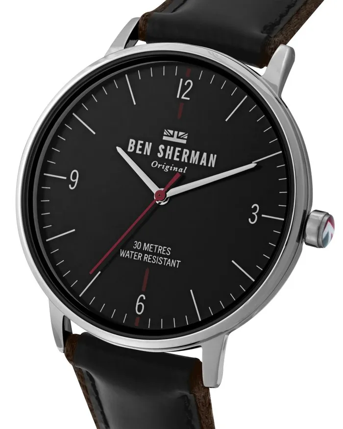 Ben Sherman Watches Men Portobello Dandy Watch 8211 BlackBlackSilver