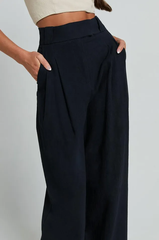 Bette Pants 8211 High Waisted Wide Leg Pants In Black Women Showpo Pants
