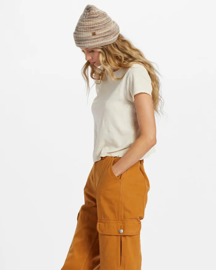 Better Then Basic Short Sleeve TShirt White Cap Women Billabong Tops