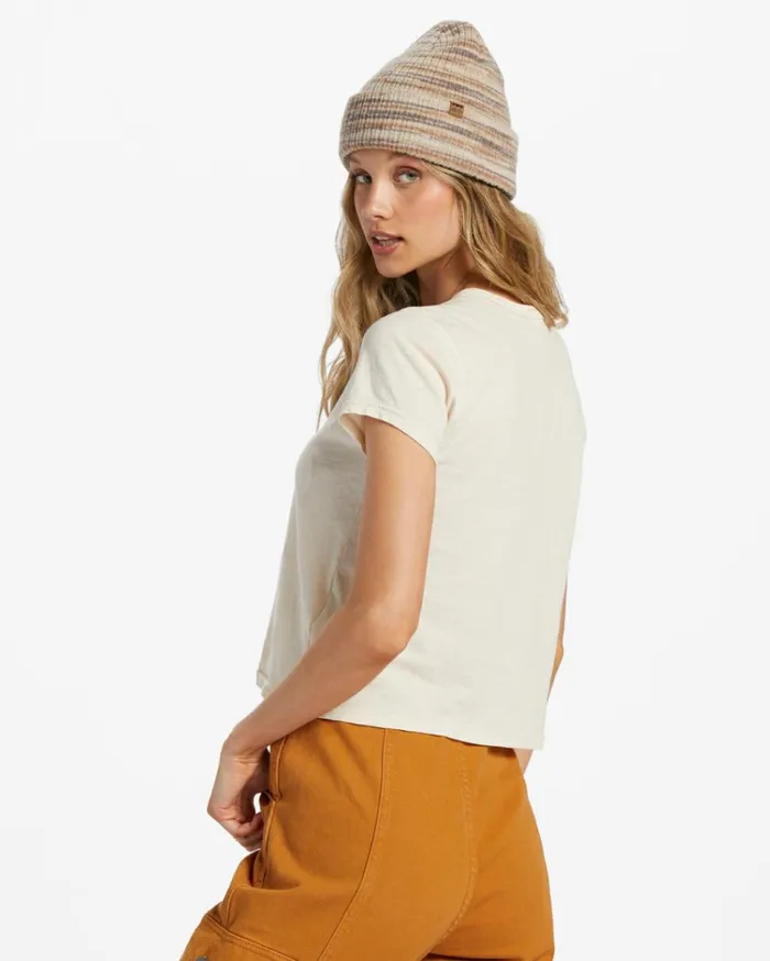 Better Then Basic Short Sleeve TShirt White Cap Women Billabong Tops