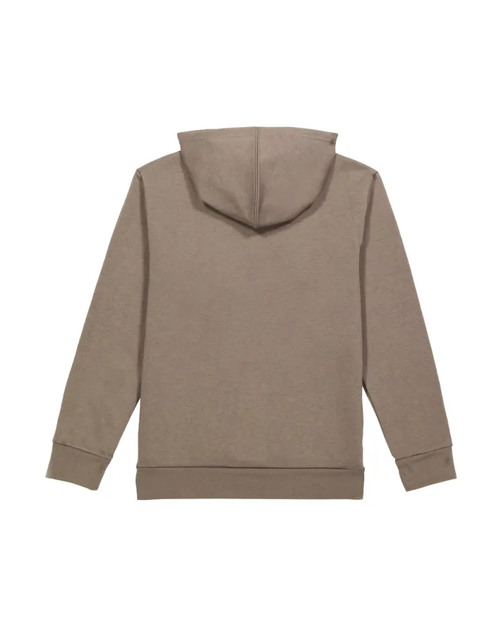 Big Kids039 Powerblend Hoodie Classic Script Logo Sandalwood Grey Kids Champion Hoodies and Sweatshirts