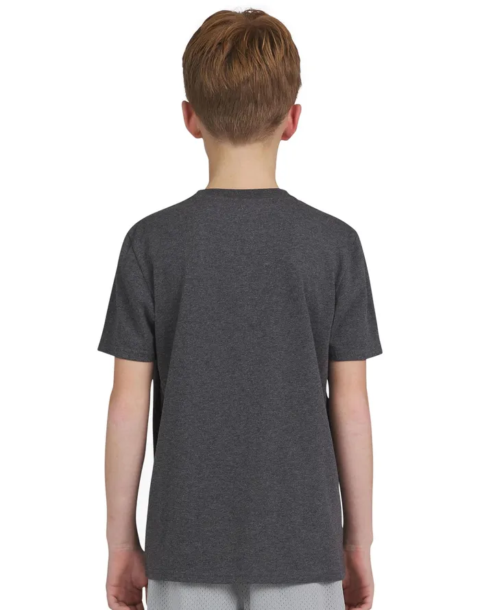 Big Kids039 ShortSleeve Graphic TShirt Charcoal Heather Kids Champion TShirts