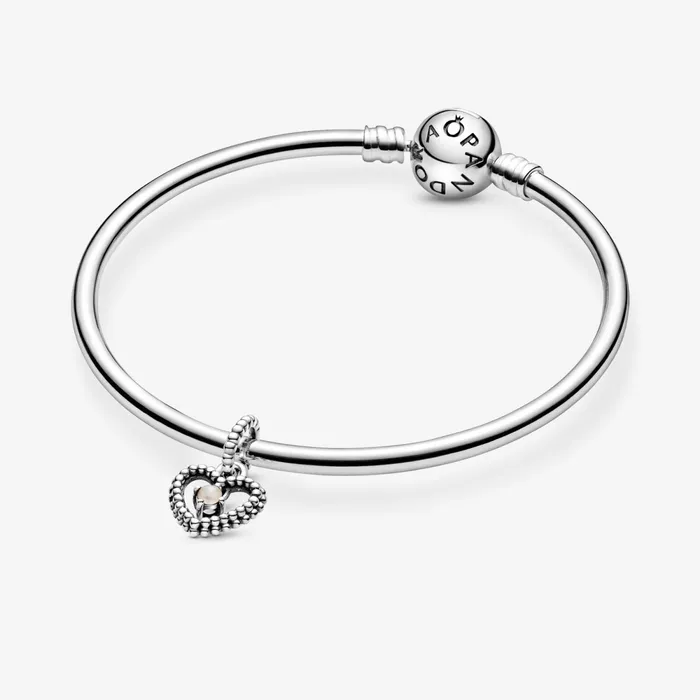 Birthstone Charms Women Pandora June Birthstone Heart Dangle Charm Pink