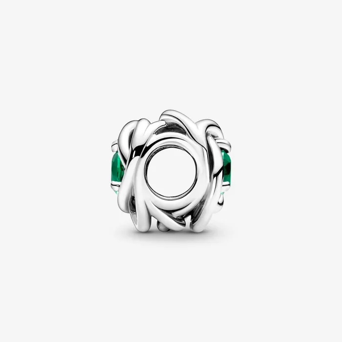 Birthstone Charms Women Pandora May Birthstone Eternity Circle Charm Green