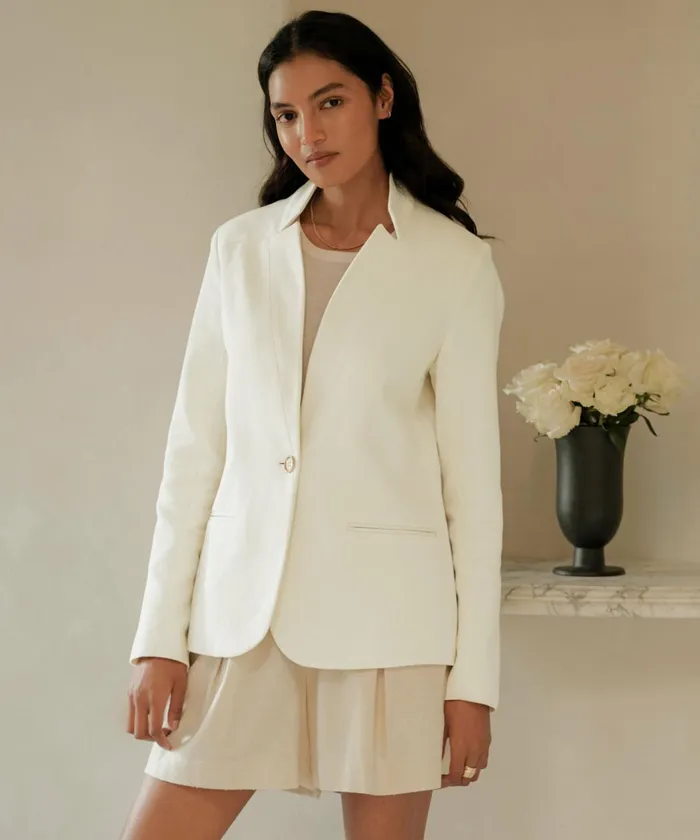 Blazers Women Jenni Kayne Boy Blazer Cream