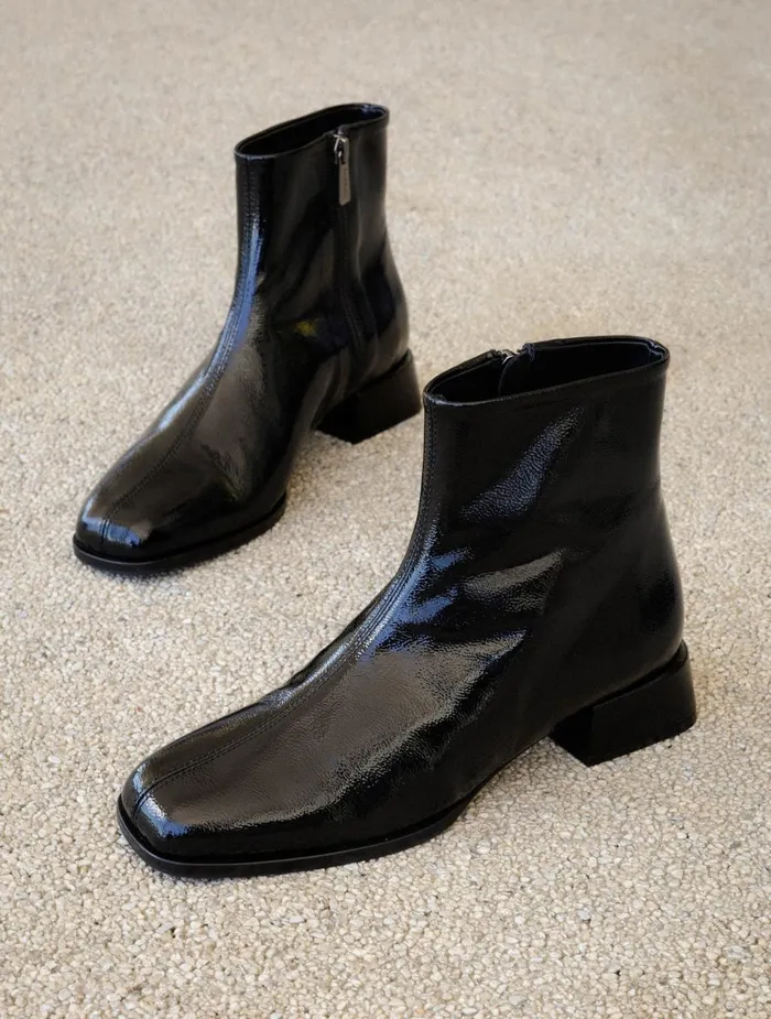 Bobbies Ankle Boots Hawa Black Vinyl 8211 Women