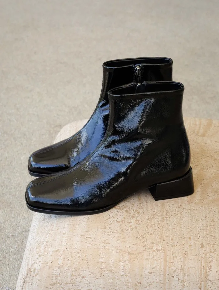 Bobbies Ankle Boots Hawa Black Vinyl 8211 Women