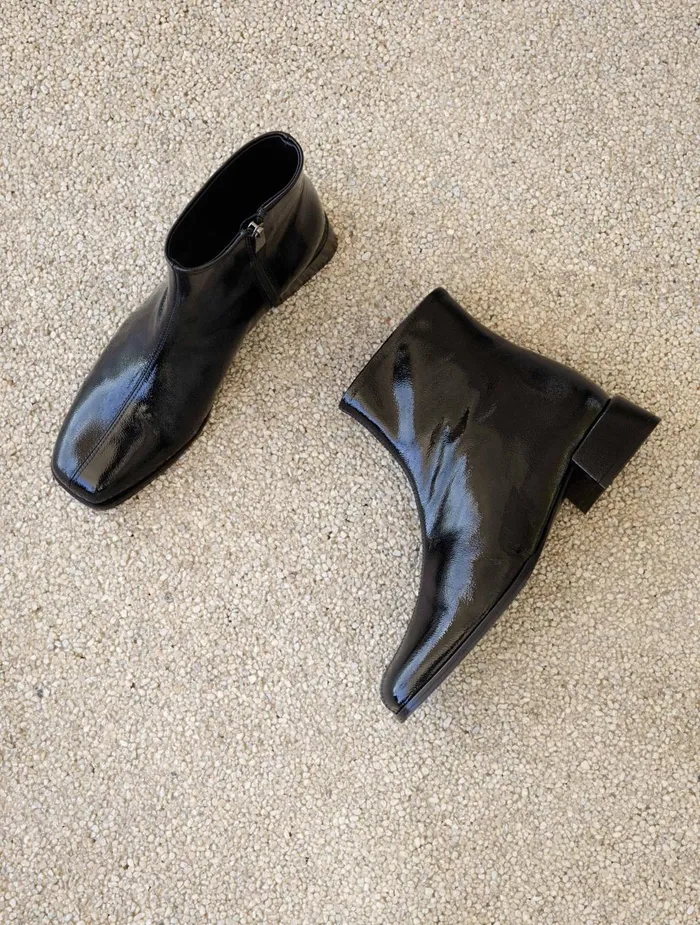 Bobbies Ankle Boots Hawa Black Vinyl 8211 Women