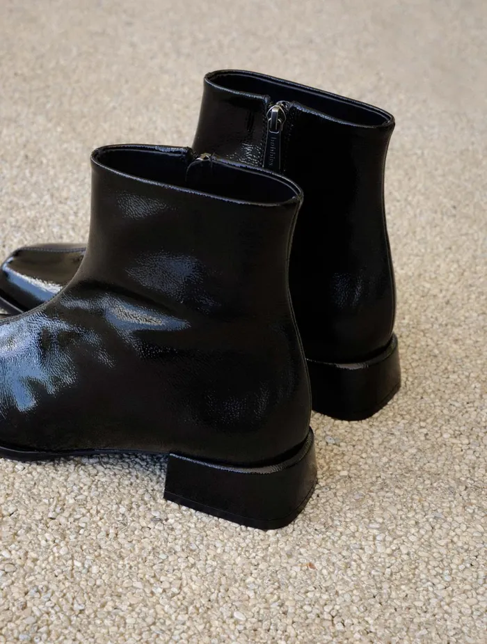 Bobbies Ankle Boots Hawa Black Vinyl 8211 Women
