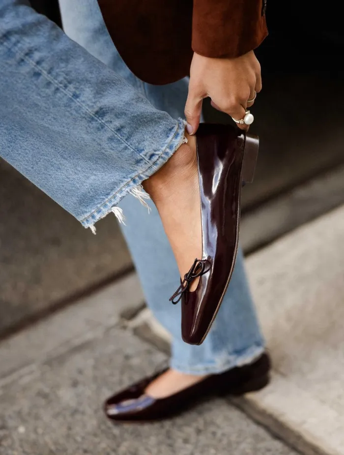 Bobbies Ballet Flats Carry Cherry Brandy 8211 Women