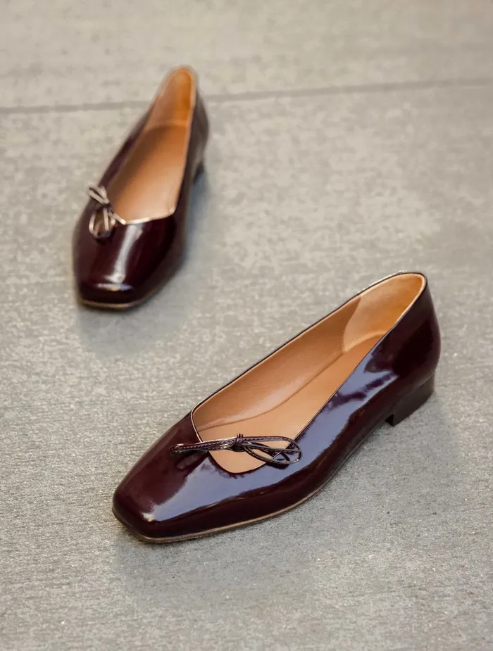 Bobbies Ballet Flats Carry Cherry Brandy 8211 Women