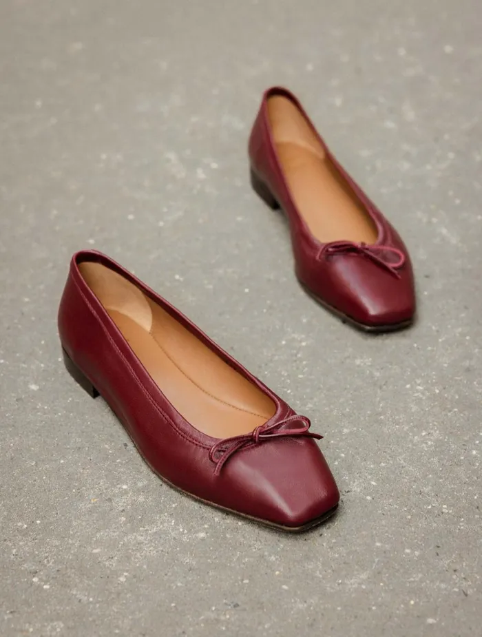 Bobbies Ballet Flats Charlotte Garnet 8211 Women