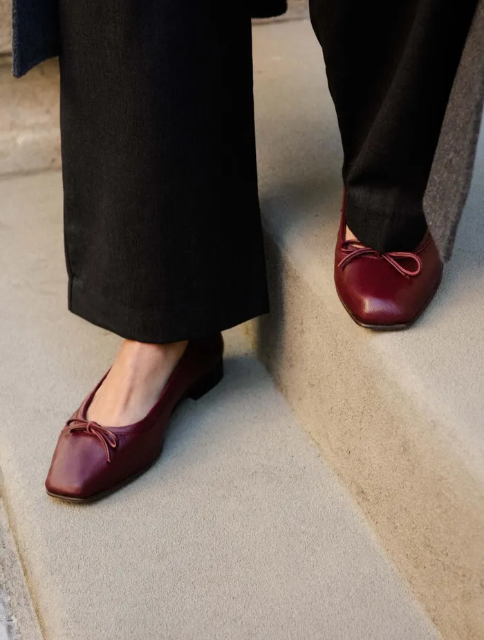Bobbies Ballet Flats Charlotte Garnet 8211 Women