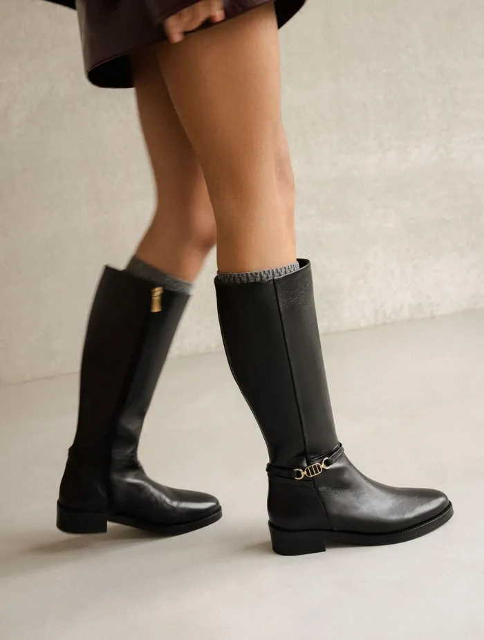 Bobbies Knee High Boots Bianca Passion Black 8211 Women