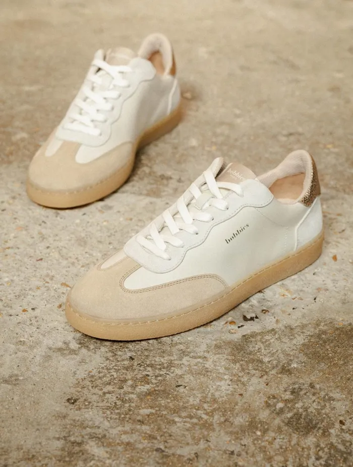Bobbies Sneakers Bahia Off White and Sepia Gold 8211 Women