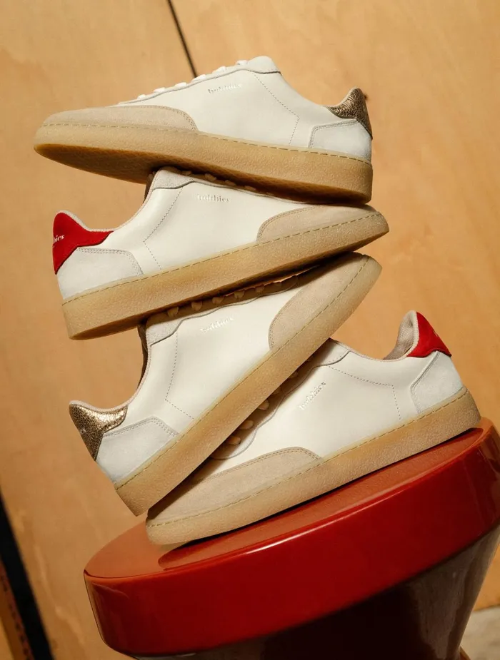 Bobbies Sneakers Bahia Off White and Sepia Gold 8211 Women