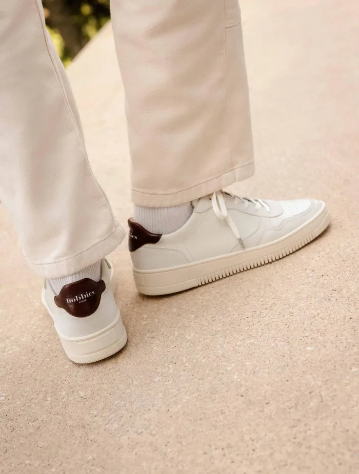 Bobbies Sneakers Travis Off White and Turkish Coffee 8211 Men