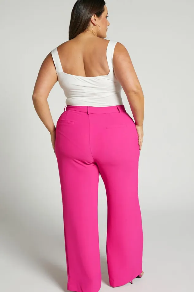 Bonnie Pants 8211 High Waisted Tailored Wide Leg Pants In Pink Women Showpo Suits and Tailoring